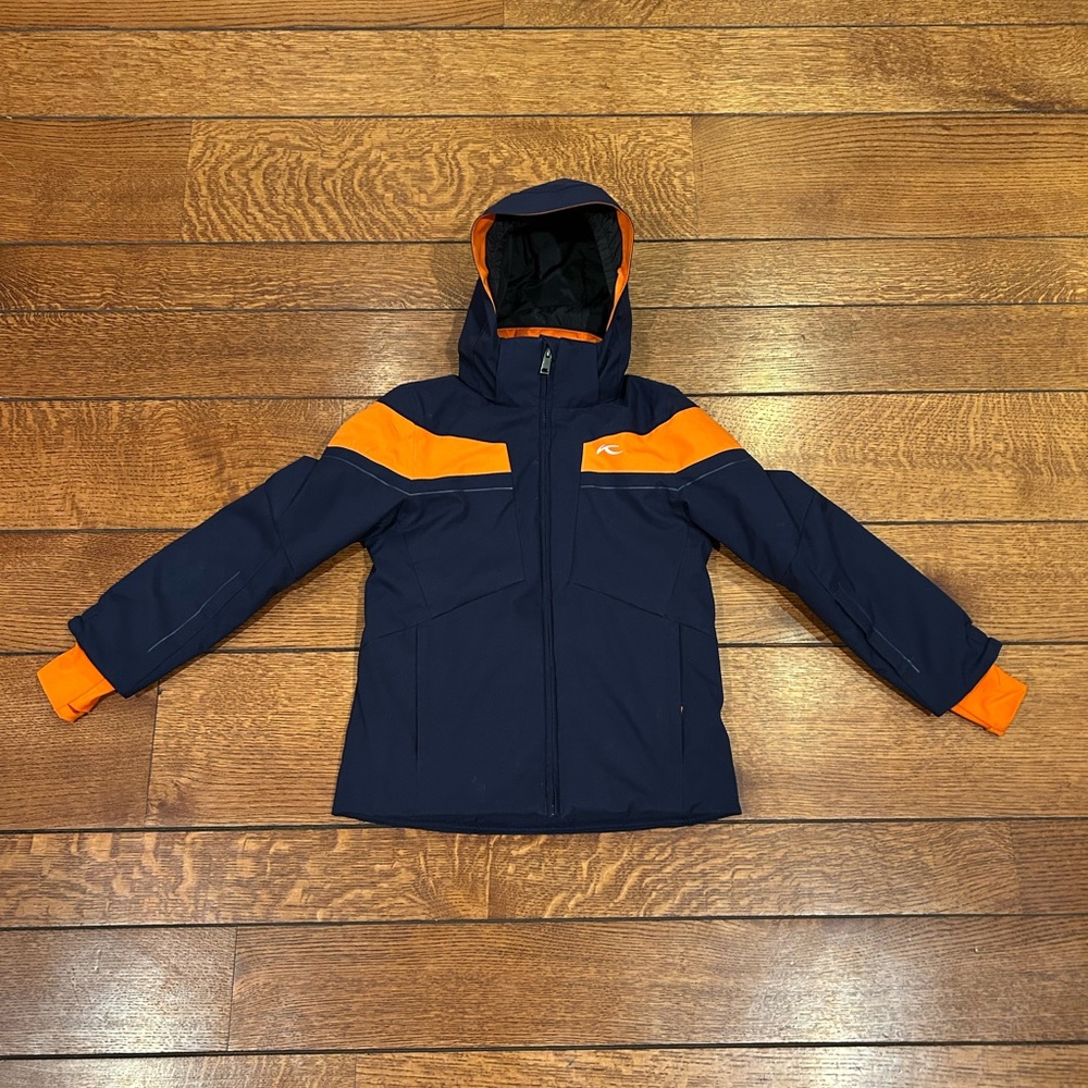Kids Navy and Orange Puffer Jacket